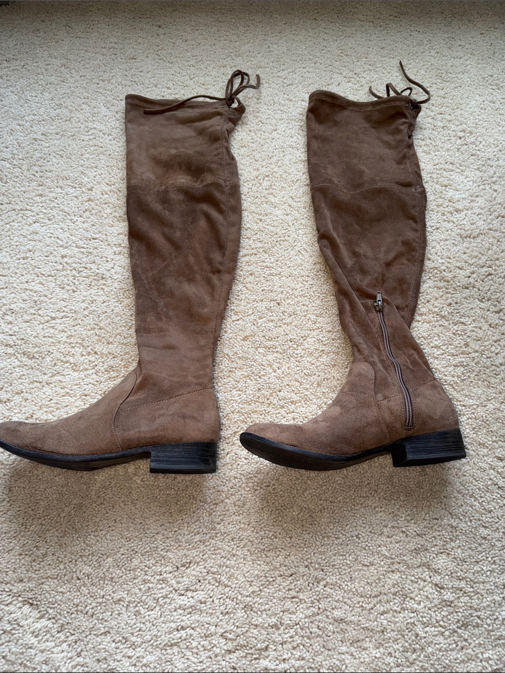 Women's Over-the-Knee Brown Suede Boots